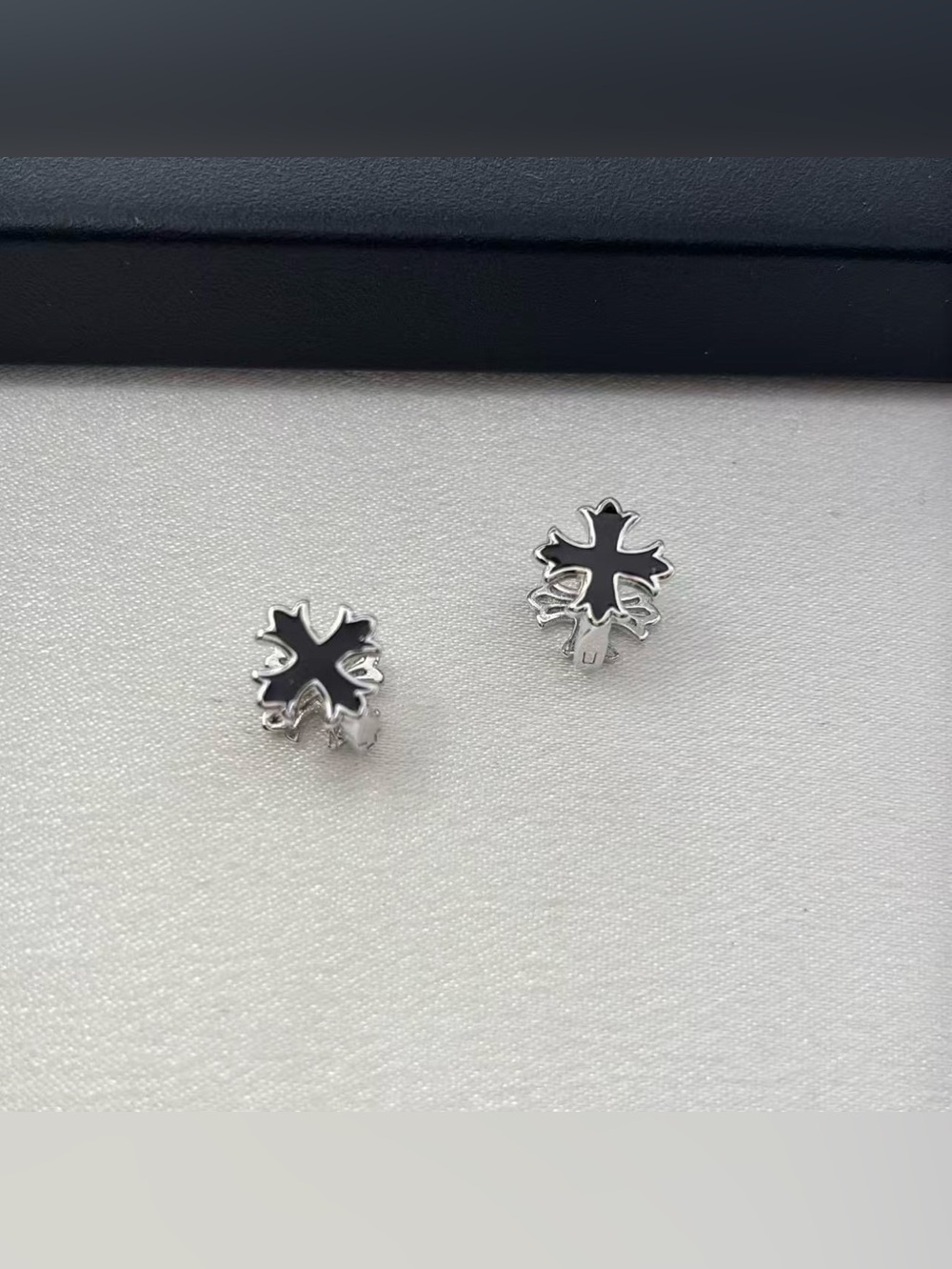 Small Cross Hoop Earrings for Men Women Streetwear Hip Hop Punk Unisex Style